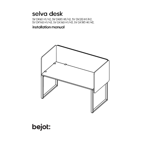 selva desk - installation manual